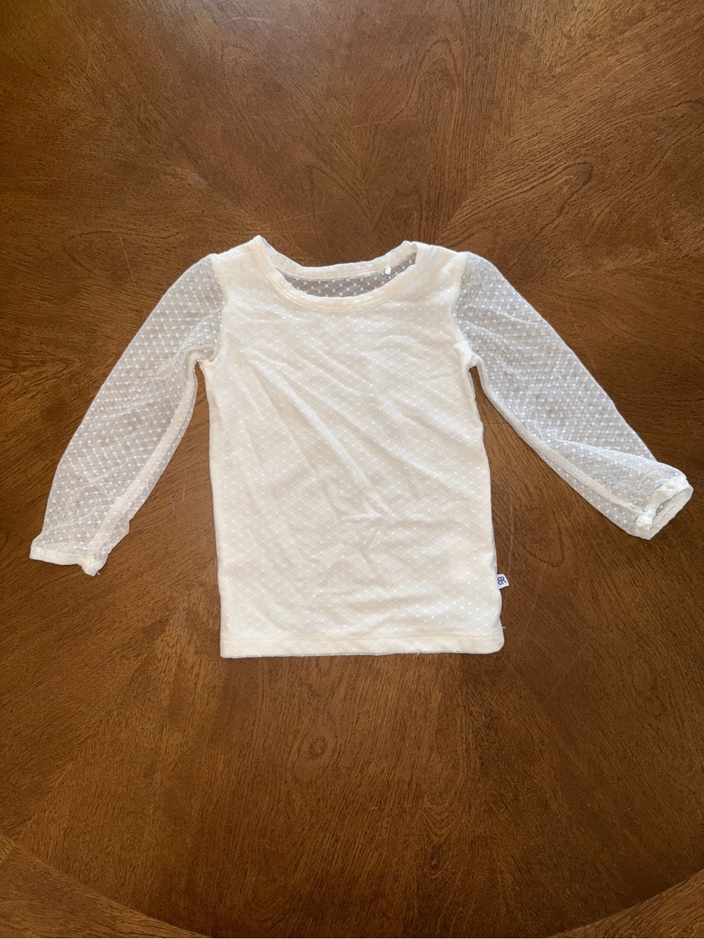 Bums & Roses sheer Swiss dot long-sleeve layering top
